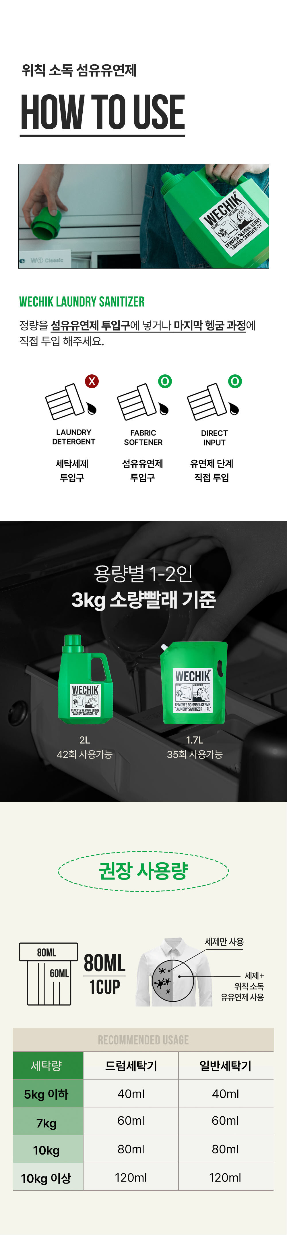 상품코드 : WC014 [위칙] 소독 섬유유연제 (1L)