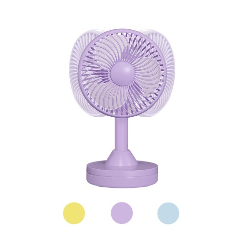 [엑스트라] 블루스톰 F18 무선 미니데스크 자동회전 파스텔 선풍기 라벤더, 스카이, 옐로우