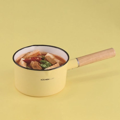 [아이젠베르그] 쿠헨바움 인덕션 법랑 밀크팬 14cm 엘로우