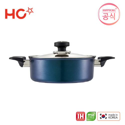 해피콜 포텐셜 티타늄 IH 전골냄비 24cm 클래식블루 3003-1330-11