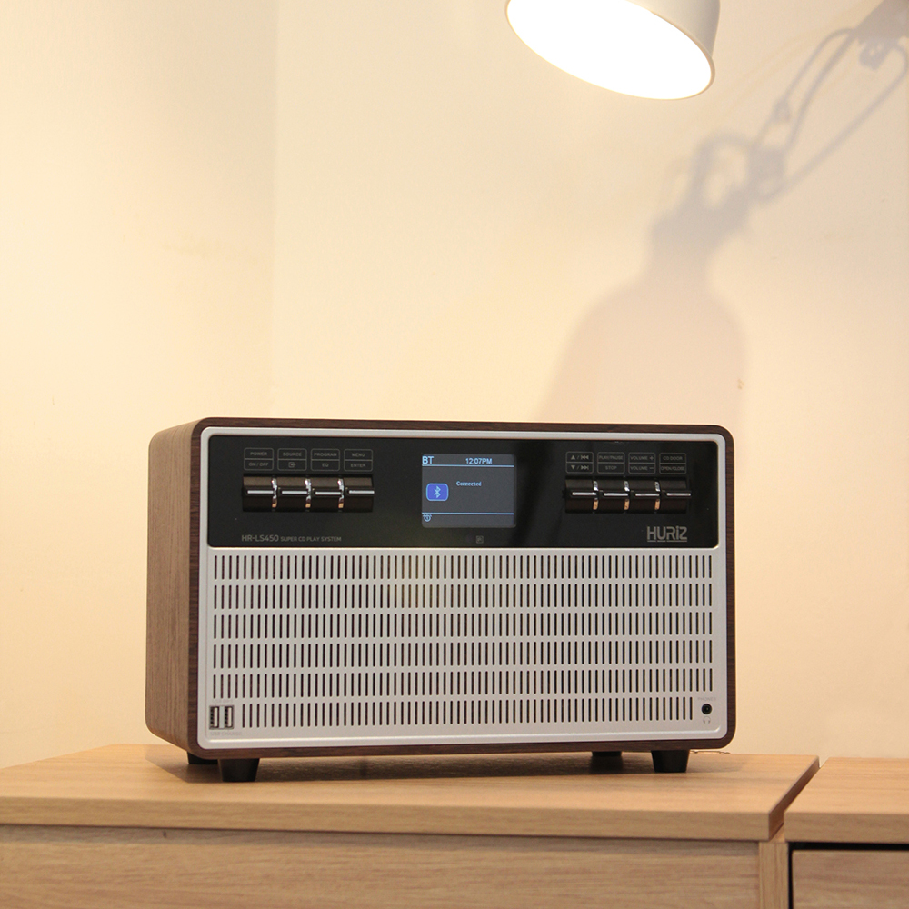 [휴라이즈] 올인원 Sound System (CD+블루투스+라디오+AUX+USB+무선리모컨) HR-LS450/HR-LS450