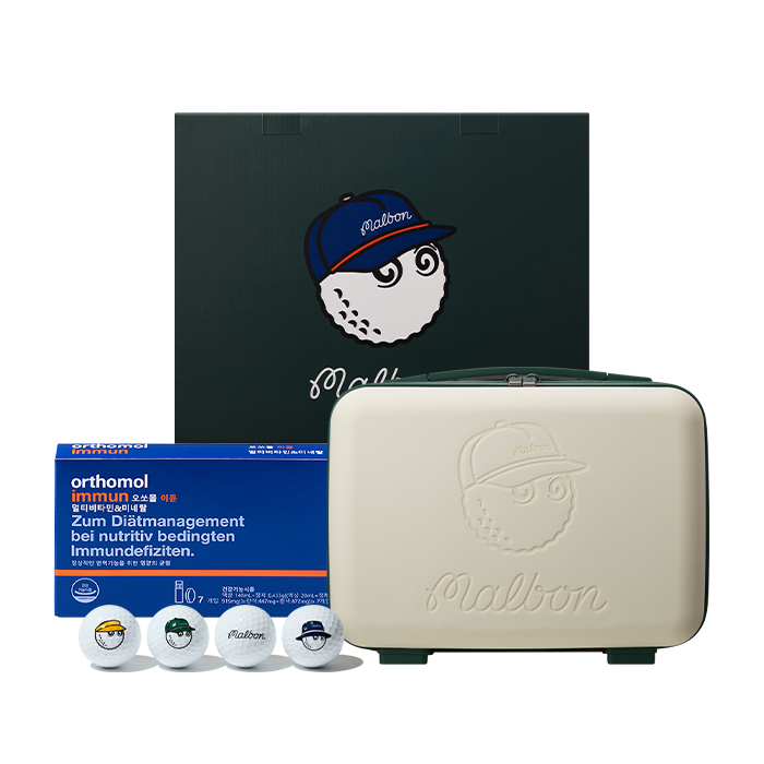 [동아제약 정식 수입] 오쏘몰 이뮨 7일분 + 말본 골프 레디백 세트 (오쏘몰 7일분 + 골프공 4입 + 볼마커 4입 외)