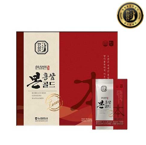 [농협홍삼 한삼인]  홍삼본골드 50ml × 30포 + 쇼핑백