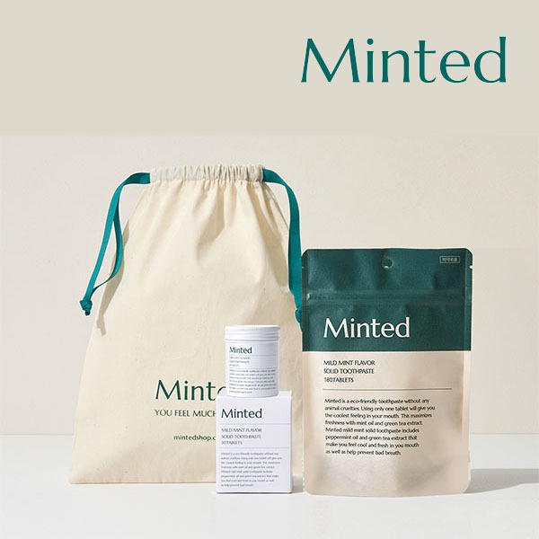 [민티드] 마일드민트 고체치약 더스트백 선물세트 MMF_ST_dustbag