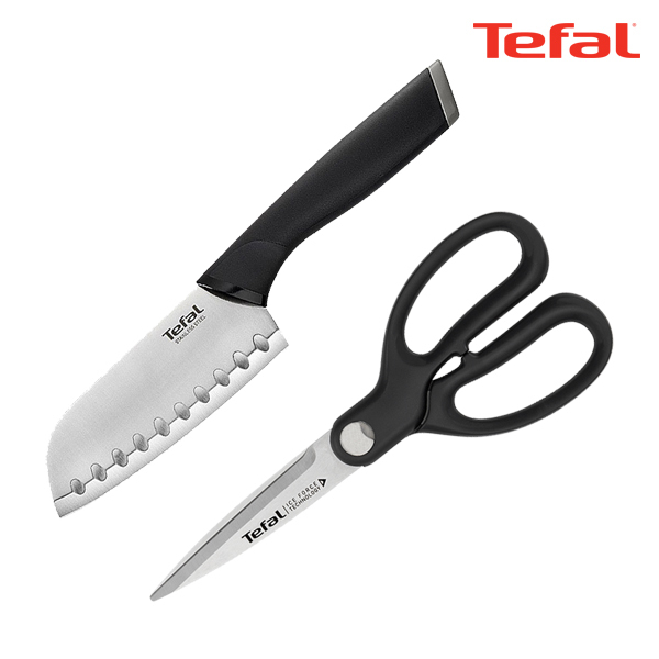 테팔 키친웨어 아이스 포스 주방 가위 + 컴포트 주방칼 산도쿠 식도 12cm KF_2set