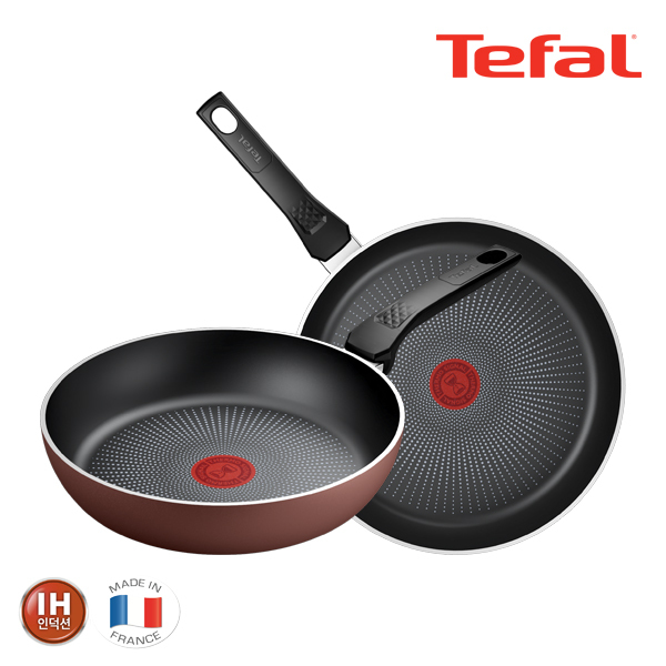 테팔 팬&냄비 PTFE IH 뉴 셰프터치 2종세트 (프라이팬 24cm + 28cm) NCT_FP24_28