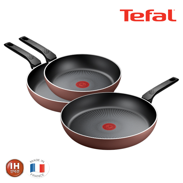 테팔 팬&냄비 PTFE IH 뉴 셰프터치 3종세트 (프라이팬 20cm + 24cm + 30cm)NCT_FP20_24_30
