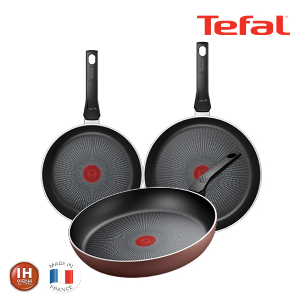 테팔 팬&냄비 PTFE IH 뉴 셰프터치 3종세트 (프라이팬 20cm + 28cm + 30cm)NCT_FP20_28_30