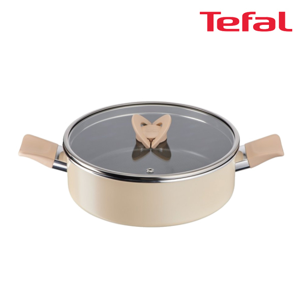 테팔 팬&냄비 인덕션 블라썸 베이지 전골냄비 24cm BSMB_HP24