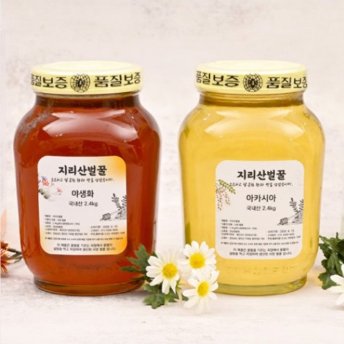 [덕수벌꿀] 지리산벌꿀 대용량 2.4kg 면세!