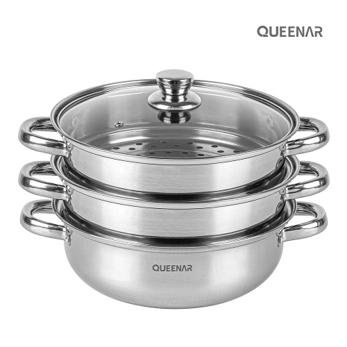 [퀸나] 트윙클 스테인레스 3단 찜기 QNSM-300S