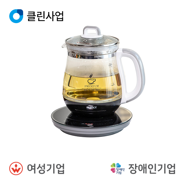 홈) 전기포트 영국산 컨트롤러적용 용량 1.7L 내열유리+스테인레스 HB-8090D