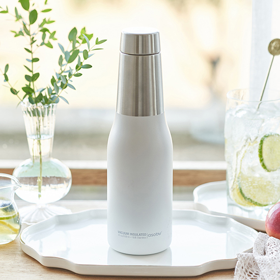 아소부 스텐 진공 보온보냉 텀블러 600ml 오아시스 화이트 / (50개이상부터 주문가능)