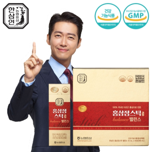 [농협홍삼 한삼인] 홍삼정스틱 밸런스 10mL x 30포 (30일분) 1세트 / 오픈마켓노출시!법적조치! 가맹점 모델