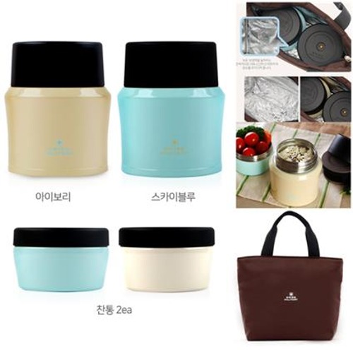 [스위스밀리터리] 루앙 도시락세트 890ml OKK-LSF890 / 블루,아이보리 색상선택