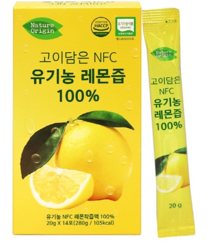 네이처오리진 고이담은 NFC 유기농 레몬즙(20gX14포) / 유통기한 26년 11월 !