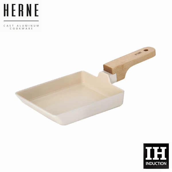 네오플램 헤르네 IH 사각 계란말이팬 15cm / 크림베이지
