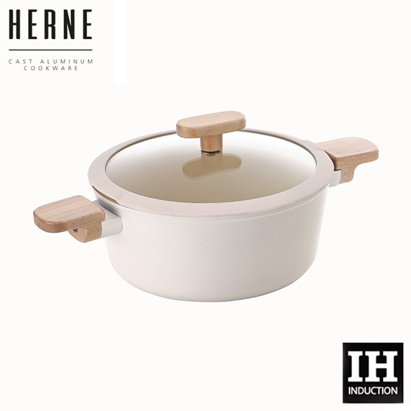 네오플램 헤르네 IH 양수냄비 20cm / 크림베이지