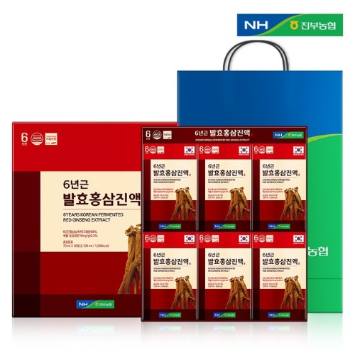 진부농협 6년근 발효홍삼진액 70ml x 30포 유통기한 2027-03-11