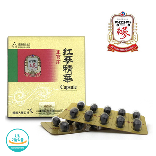 한국인삼공사 정관장 홍삼정화캡슐 500mg x 100caps + 쇼핑백