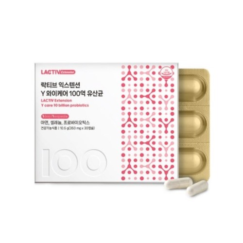 [락티브] 익스텐션 Y와이케어 100억 유산균 350mg x 30캡슐 _건강기능식품