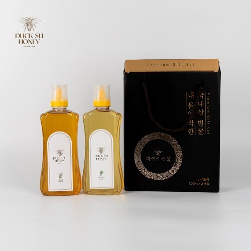 [덕수벌꿀] 참좋은 사양벌꿀 2kg(아카시아1kg+야생화1kg)