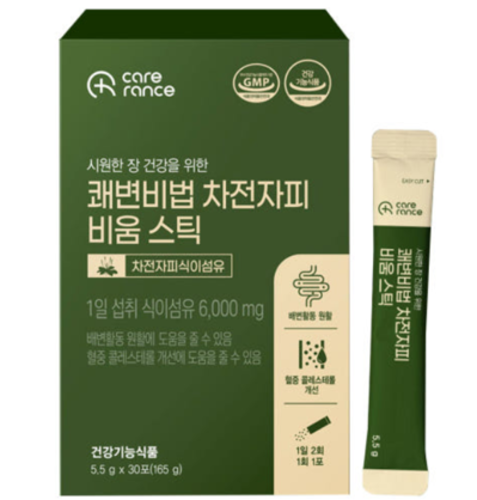 [케어란스] 쾌변비법 차전자피 비움 스틱100ml x 30포