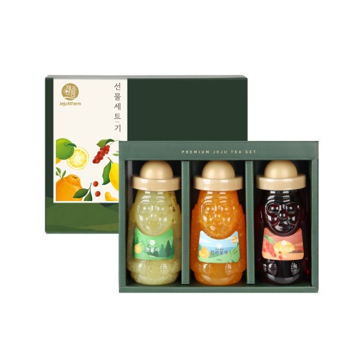 제주하우스 제주 차세트 기 오미자차300g,한라봉차300g,풋귤300g