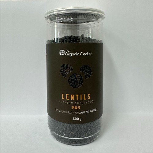 [라온오가닉] 검정 렌틸콩 600g 면세
