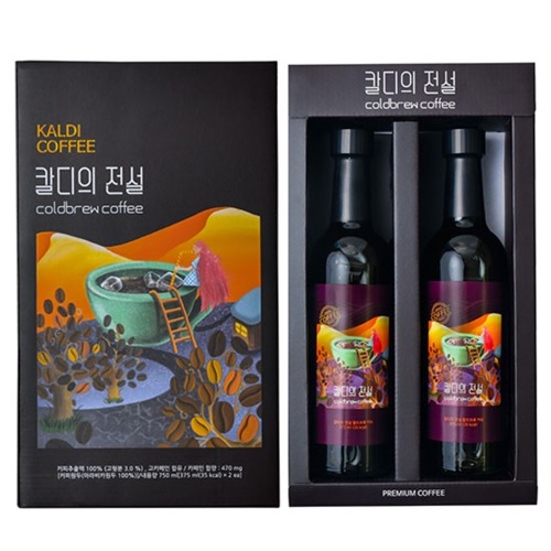 [칼디의 전설] 프리미엄 콜드브루 더치커피 세트(375ml * 2병)