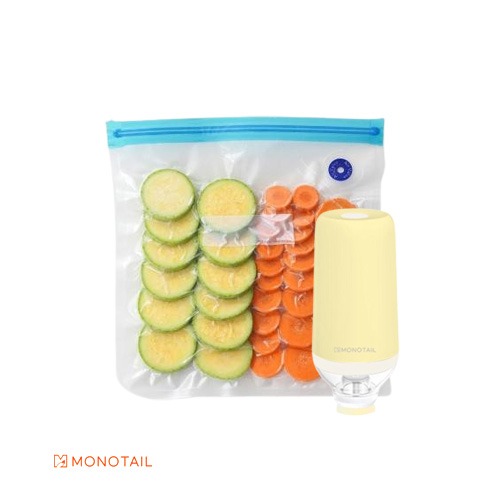 [모노테일] 진공 지퍼백 중 세트
