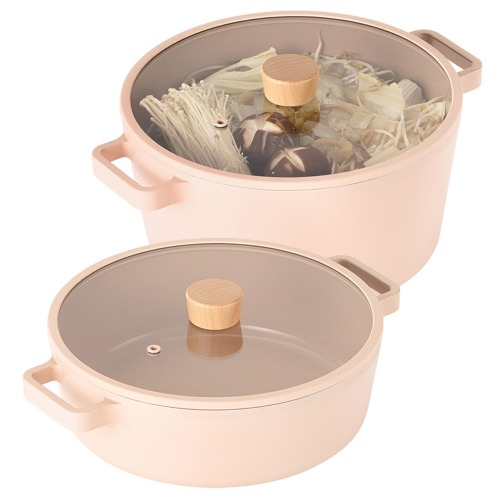 [네오플램] 피카 오브제 IH 냄비 2종 세트 (전골냄비 22cm + 양수냄비 26cm)