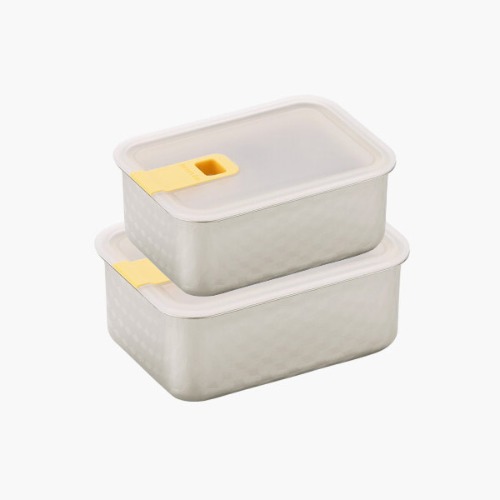 [네오플렘] 퍼펙트씰S 스텐304 밀폐용기 2종세트 (550ml+800m)