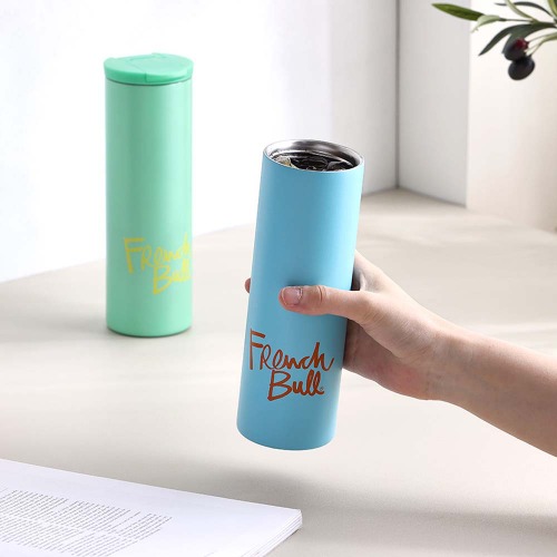 [프렌치불] 이중 진공 보틀 스텐 304 텀블러 450ml(스크립트 블루, 스크립트 그린)