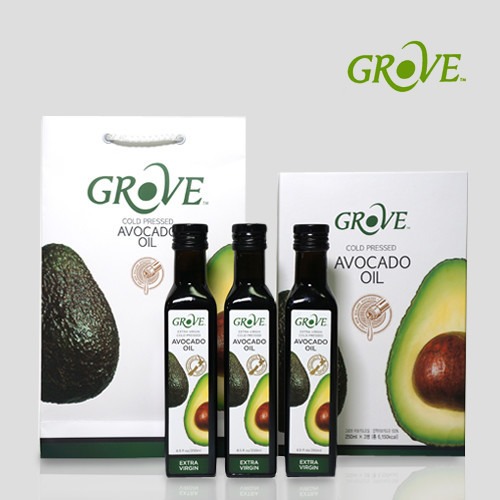 그로브 아보카도 오일 엑스트라버진 250ml x 3p세트 (전용패키지 포함)