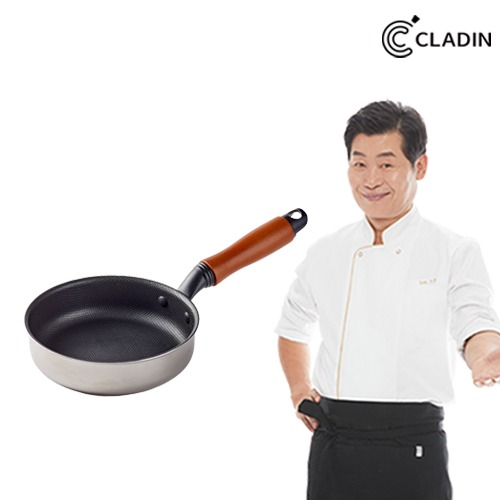 [클래딘] 이연복쉐프 스테인리스 통2중 원형 에그팬 14cm