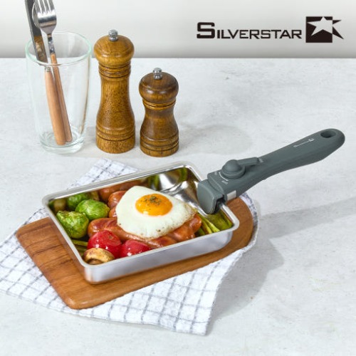 [실버스타] OOH 316 통삼중 무연마제 탈착식 사각 계란말이팬