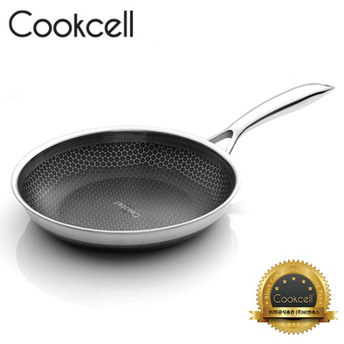 [Cookcell] 쿡셀 통3중 더블 세라믹 코팅 블랙에디션 IH 프라이팬 28cm