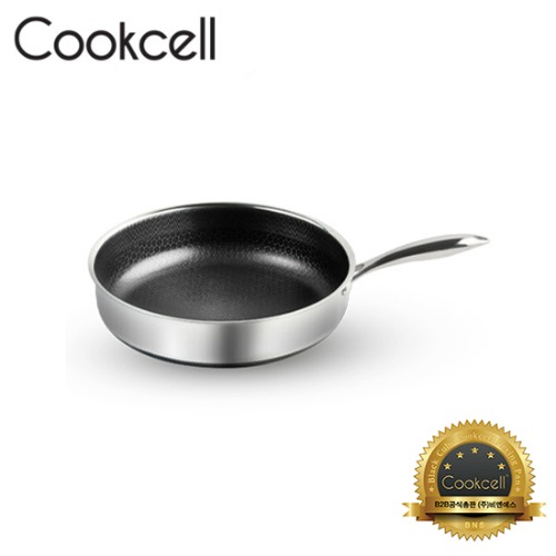 [Cookcell] 쿡셀 통3중 더블 세라믹 코팅 블랙에디션 IH 소테팬 24cm