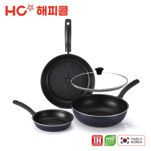 해피콜 콜렉트 IH 프라이팬 4종 C세트_20F+28F+28W+28FC