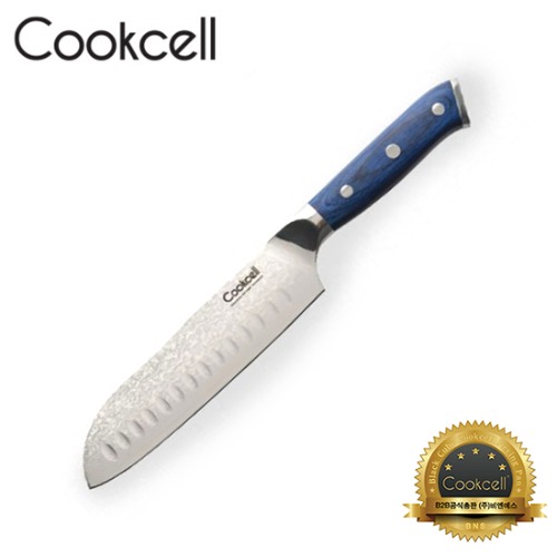 [Cookcell] 쿡셀 다마스커스 산도쿠 나이프 18cm