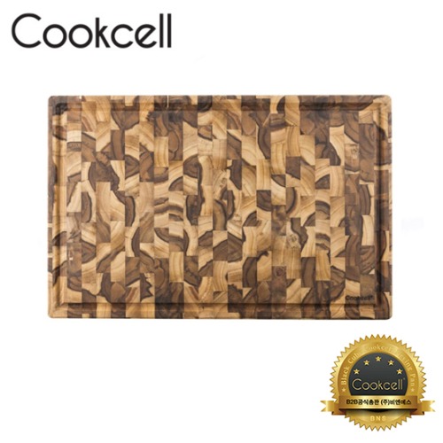 [Cookcell] 쿡셀 티크 엔드그레인 원목직사각 특대