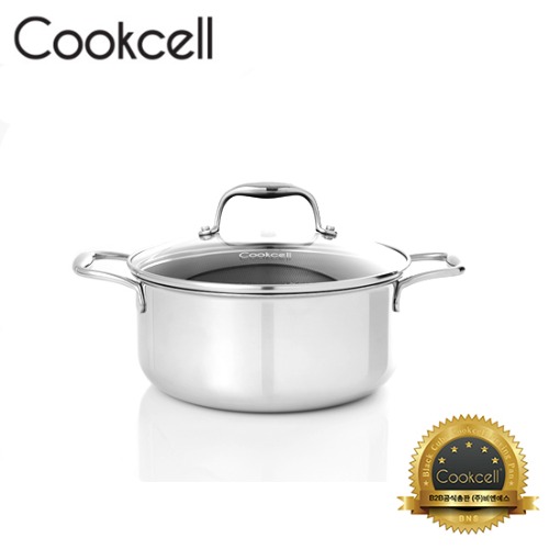 [Cookcell] 쿡셀 통3중 싱글 코팅 블랙에디션 IH 양수냄비  16cm