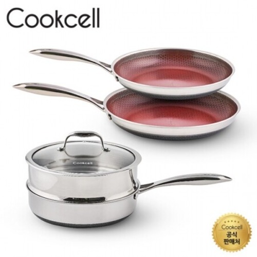 [Cookcell] 쿡셀 통3중 더블 세라믹 루비에디션 IH 5종세트