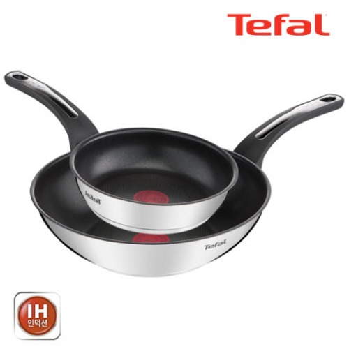 테팔 팬&냄비 인덕션 스테인리스 스틸 뉴 이모션 2종세트 (프라이팬 20cm + 볶음팬 28cm) NEM_FP20_WP28