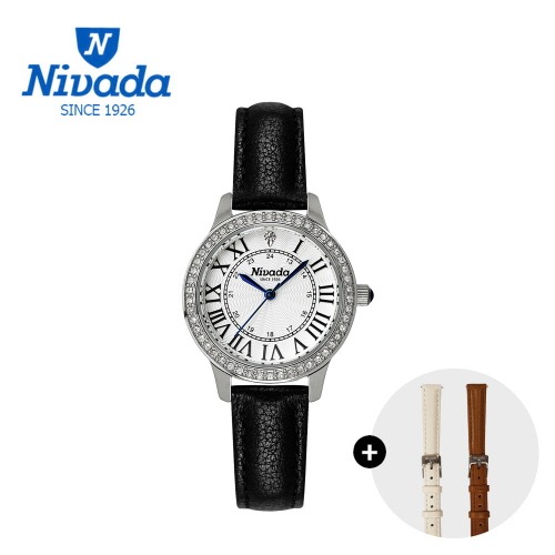 [NIVADA]니바다 1+2 체인저블 여성용 가죽손목시계 3014 (가죽밴드2개증정 3가지연출)