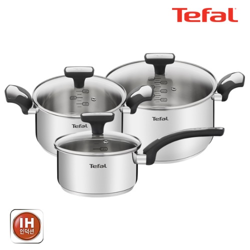 테팔 팬&냄비 IH 뉴이모션 3종세트 (편수냄비 16cm + 양수냄비 20cm + 24cm) NEM_SPT16_PT20_24