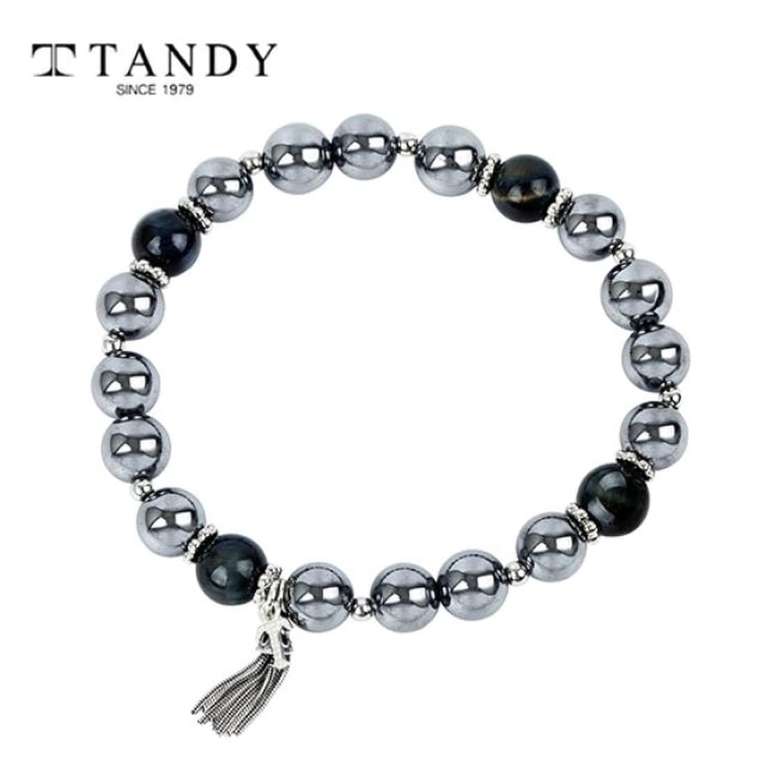 탠디(TANDY) 테라헤르츠 블랙 호안석 남녀공용 패션 팔찌 TH821