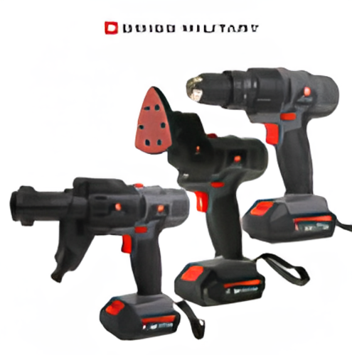 [스위스밀리터리] 리튬이온 18V 무선 햄머 전동드릴+고압 세척 헤드+다기능 헤드 (SM-1800MF) 3IN1 세트