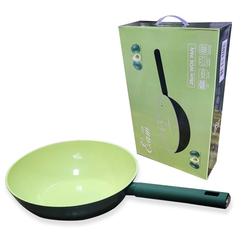 이잼쿡  세라믹코팅 아보카도 IH궁중팬28cm